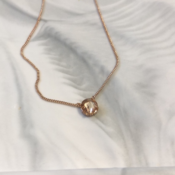 NWT Vince Camuto Rose Gold CZ Rivoli Necklace - Picture 5 of 5